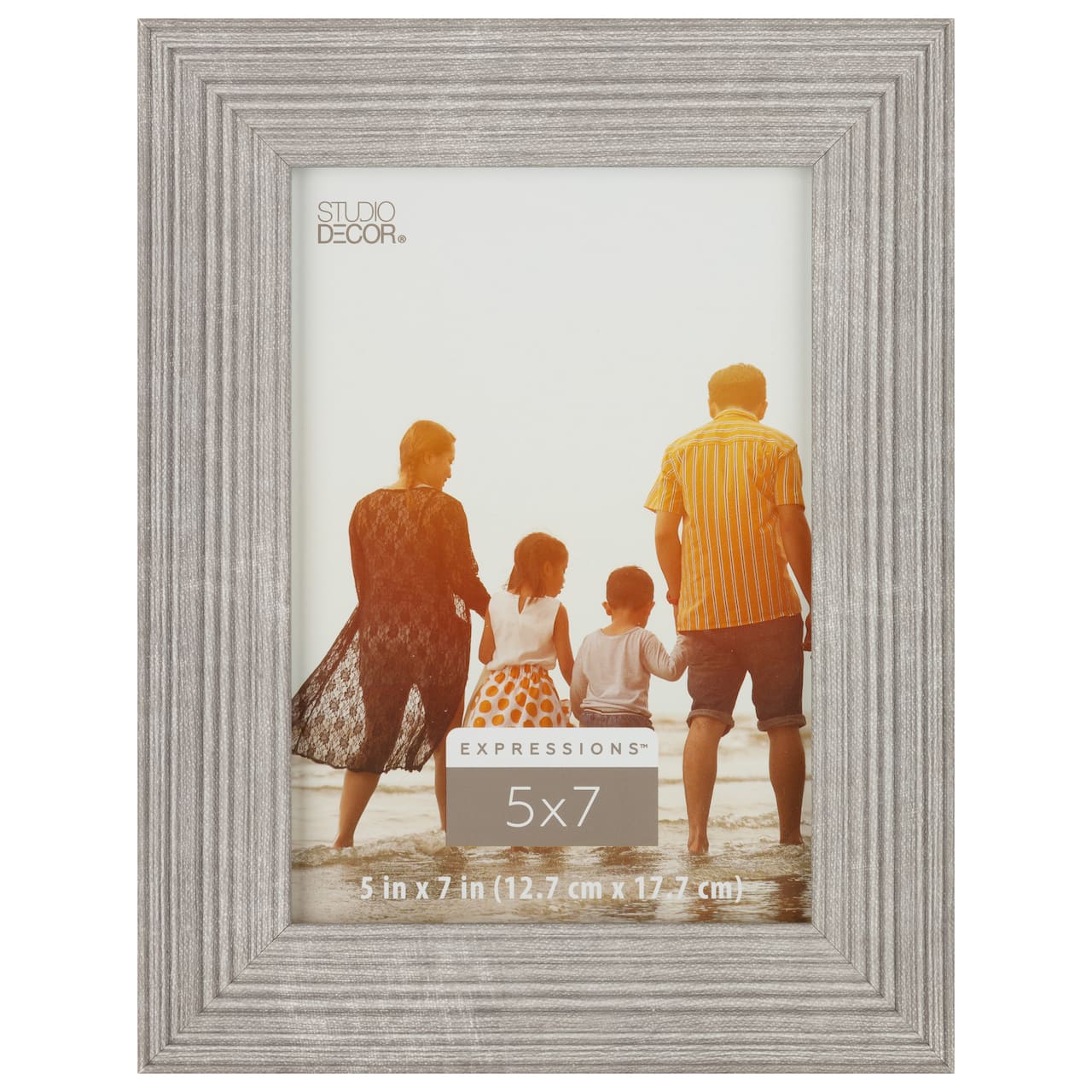 12 Pack: Gray Ribbed 5" x 7" Frame, Expressions™ by Studio Décor®